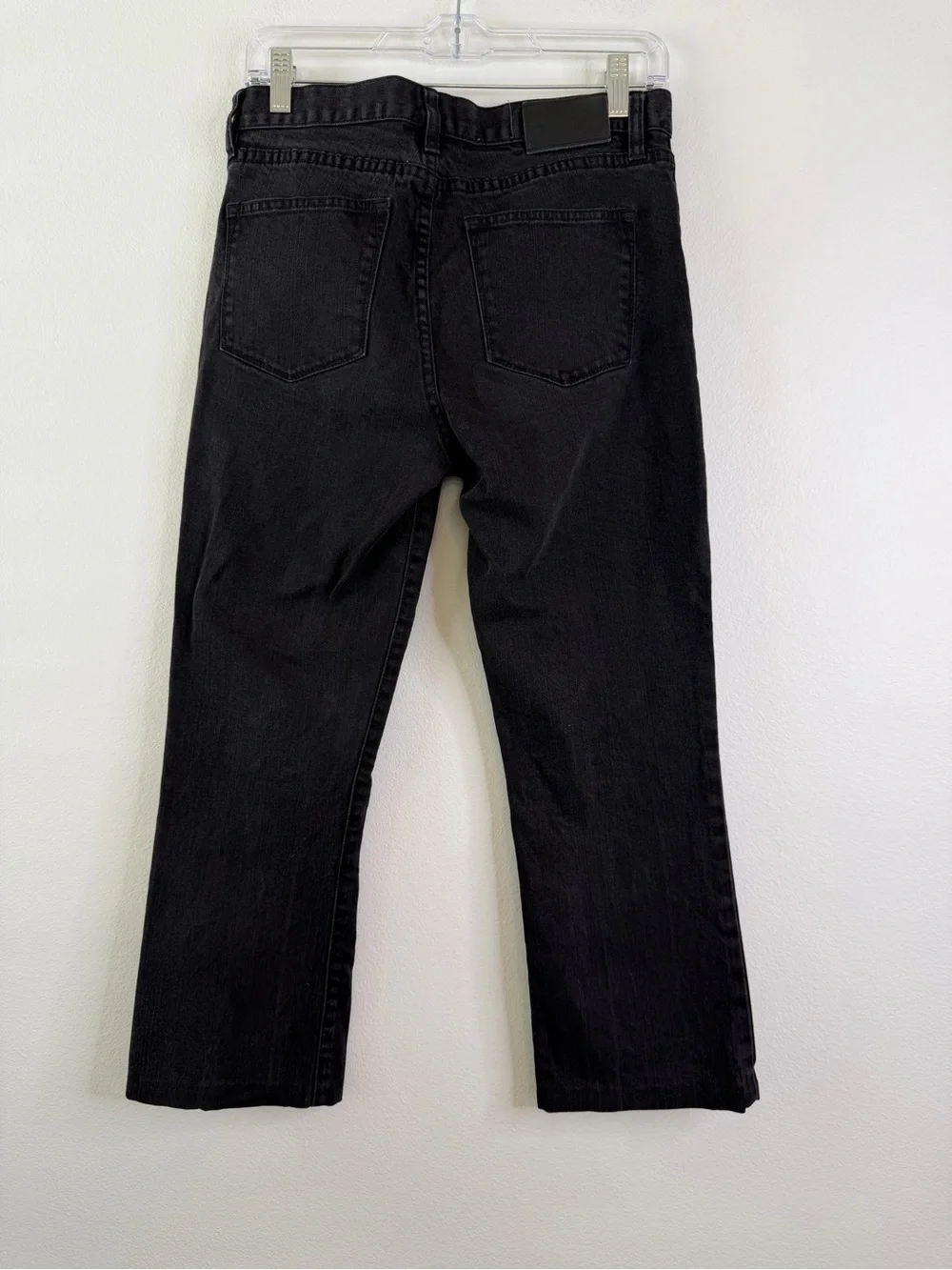 LRL Ralph Lauren Charcoal Black‎ Cropped Jeans Size 4 Classic Stretch Denim